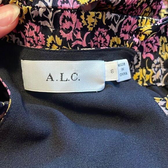 ALC Titus Floral Tiered Open Waist Silk Maxi Dress - Picture 5 of 7